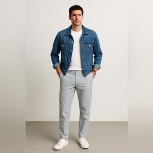 Dockers Sz 34x29 Pin Striped Chino Pants Men D2 Straight  Beach Coastal Preppy